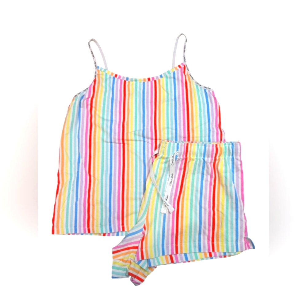 Calvin Klein Multicolor Striped Pajama Set
